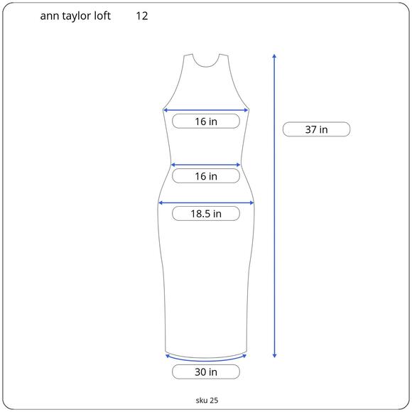 Ann Taylor LOFT Blue Halter Dress, White Beaded Belt Accent, Size 12 - Picture 6 of 11